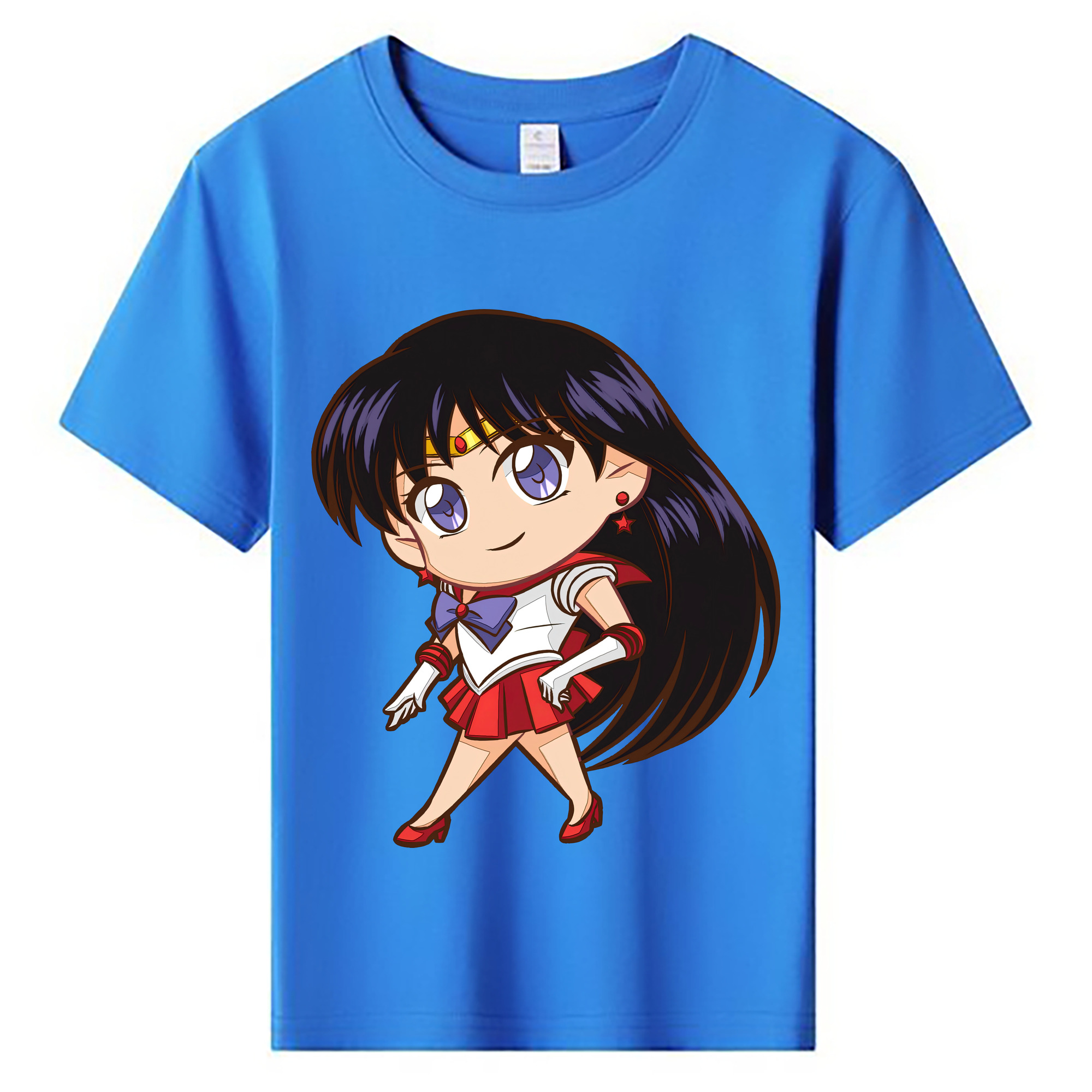 （画像用） 美少女戦士セーラームーン 火野レイ ひの レイ Sailor Moon Hino Rei （セーラーマーズ,Sailor Mars） 綿100％キッズTシャツ（フロントプリント）
